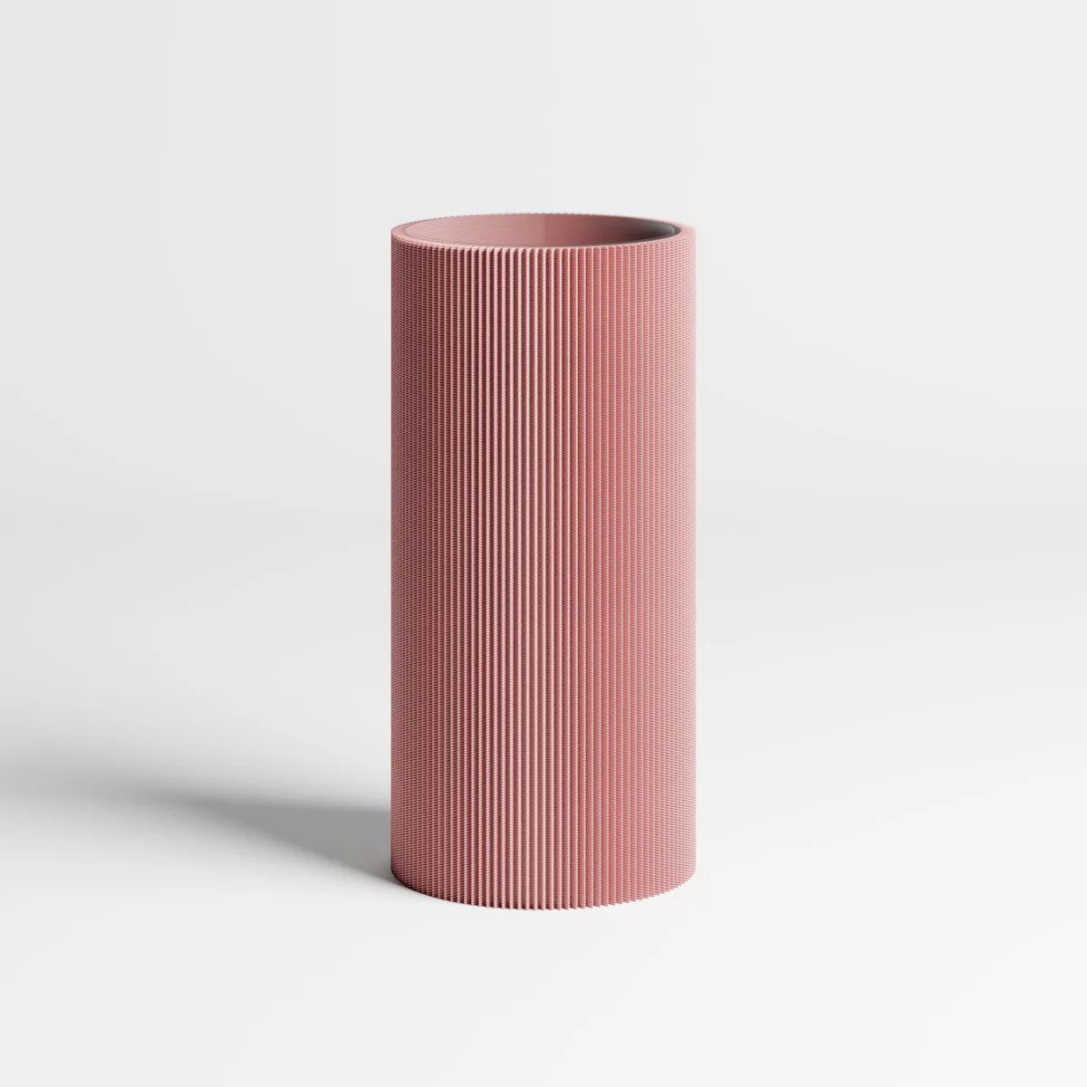 Minimalistische Vase aus 3D-Druck in Terracotta – Design von Dennis Maass