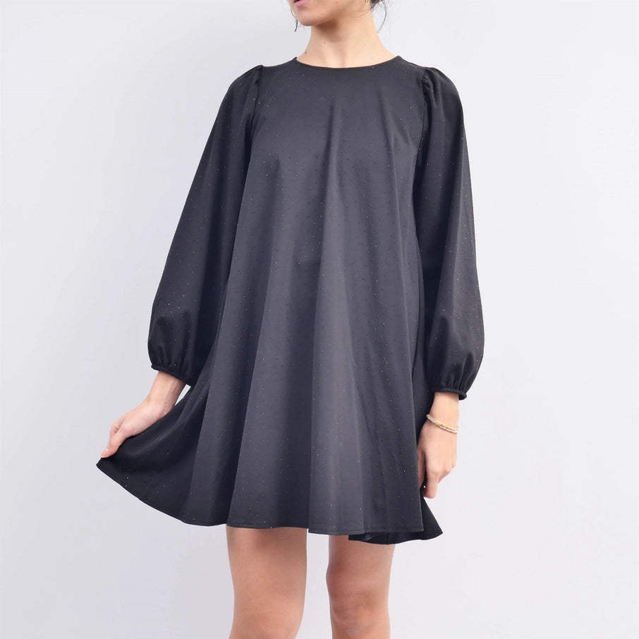 Glitzerndes Paillettenkleid – Schwarz | Elegant & bequem