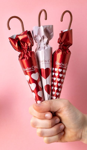 LOVE Schirmständer aus Schokolade 35 g Schokolade Das Zierwerk