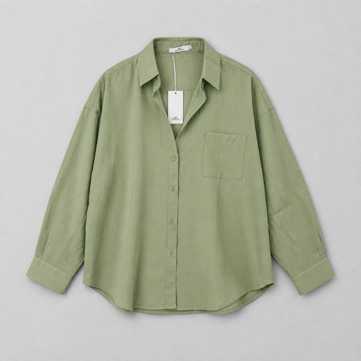 Damen Seidenbluse in Grün | 90 % Seide – leicht transparent