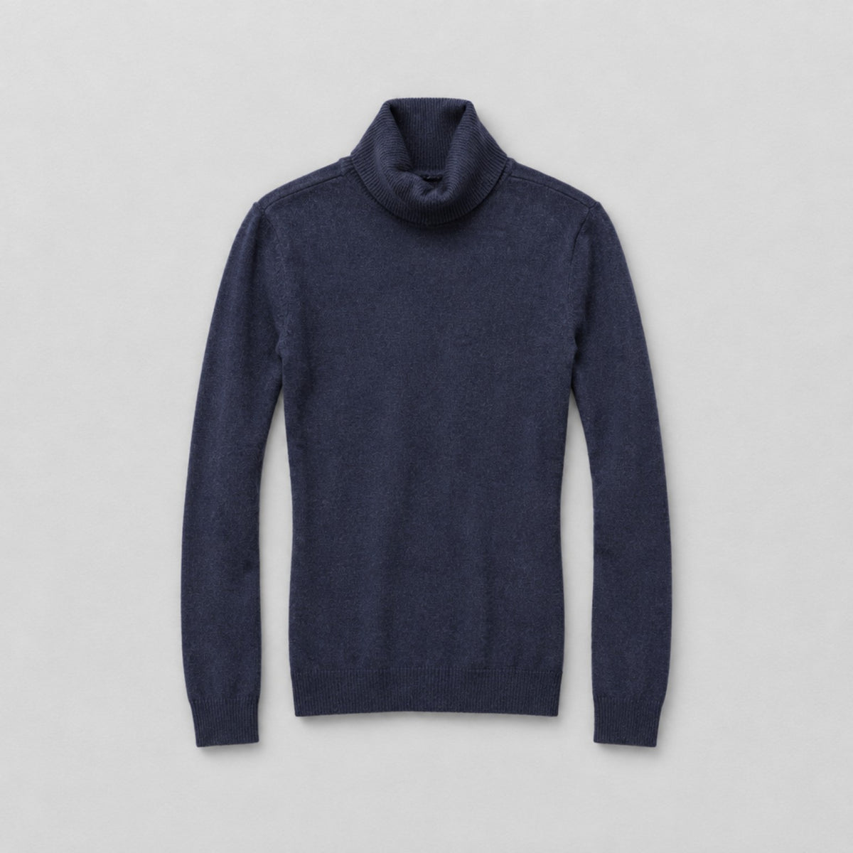 Basic Rollkragenpullover in Dunkelblau – schmal & körpernah Rolli Das Zierwerk