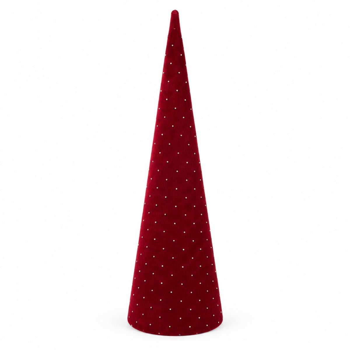 LED-Tannenbaum Rot in Samtoptik mit Timer – 40 cm Weihnachtsdekoration Das Zierwerk