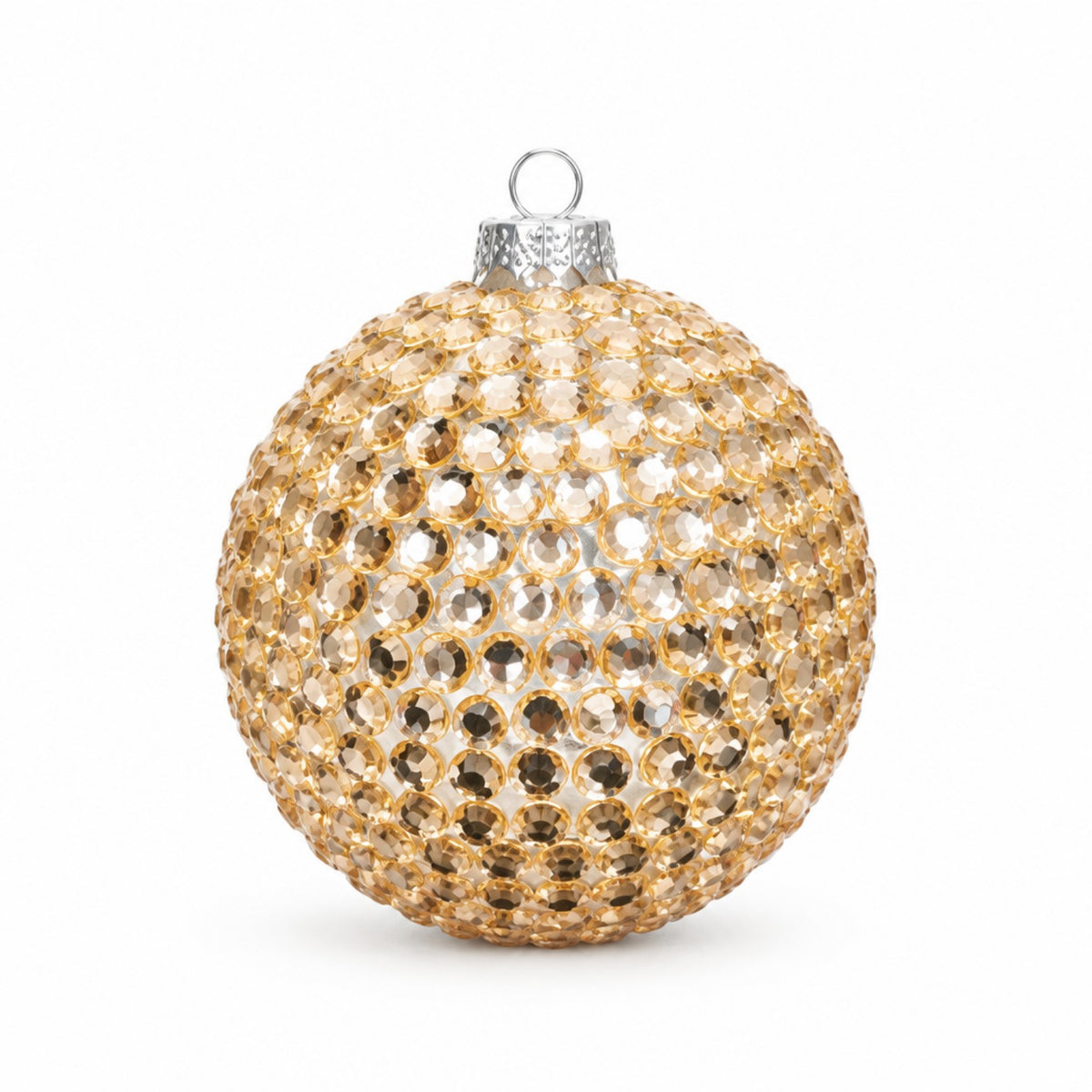 Kaheku Weihnachtskugel aus Glas in Champagner-Gold, Ø 12 cm Weihnachtsdekoration Kaheku