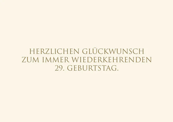 "29. Geburtstag"