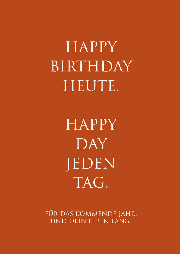 Postkarte „Happy Birthday heute“ – WUNDERWORT Karte Wunderwort