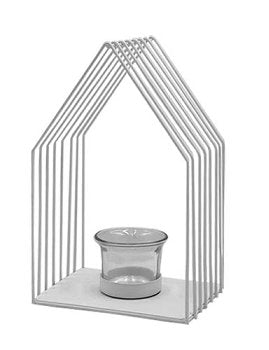 Teelicht Haus Weiß – Minimalistische Eleganz für dein Zuhause