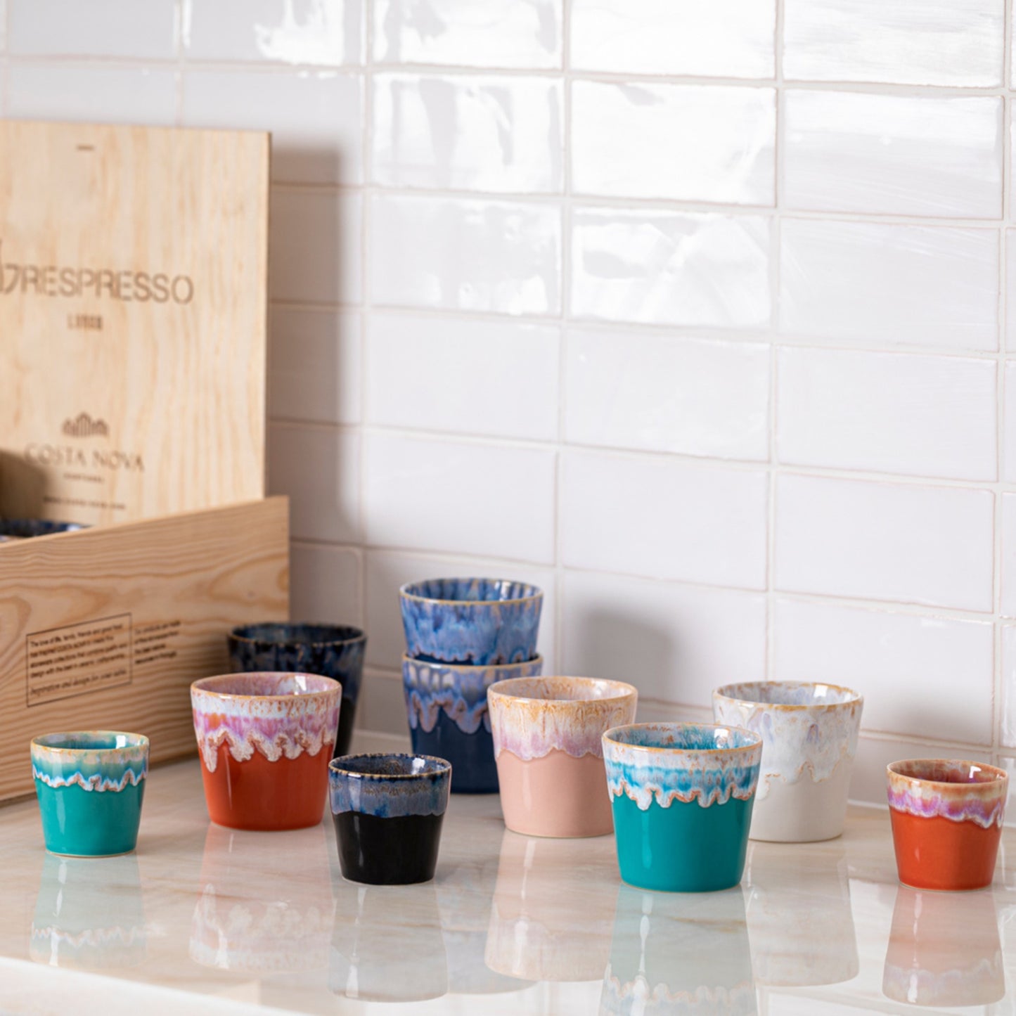 Espressobecher „Schwarz-Blau“ – Hergestellt in Portugal Espressotasse Costa