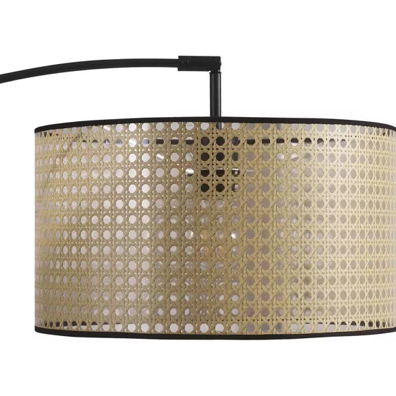 Lichtbogen Stehlampe mit Rattan-Optik – Eleganz trifft Funktionalität