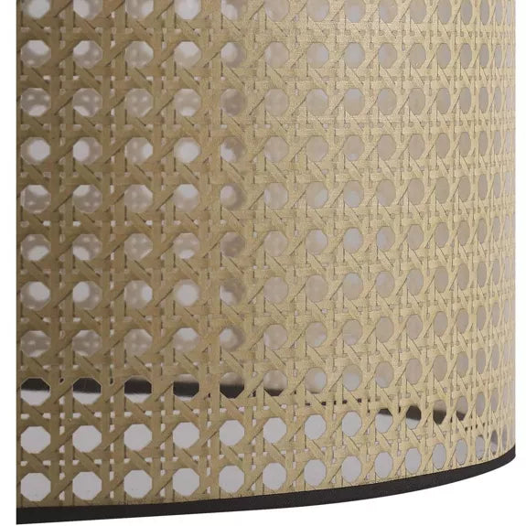 Lichtbogen Stehlampe mit Rattan-Optik – Eleganz trifft Funktionalität