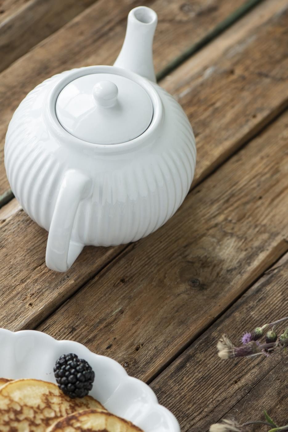 IB Laursen Teekanne Mynte Pure White im Landhausstil