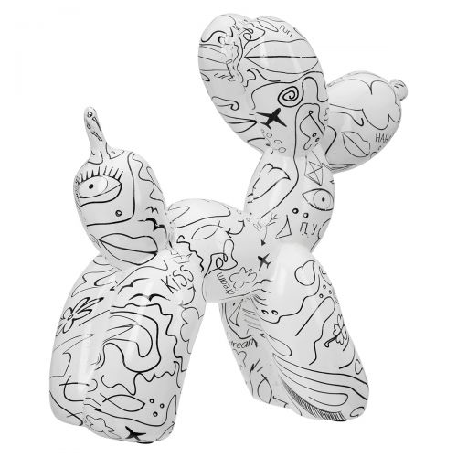 Designfigur "Modern Art" – Ballonhund im Einliniendesign aus Kunstharz