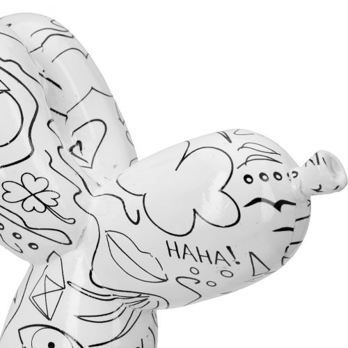 Designfigur "Modern Art" – Ballonhund im Einliniendesign aus Kunstharz