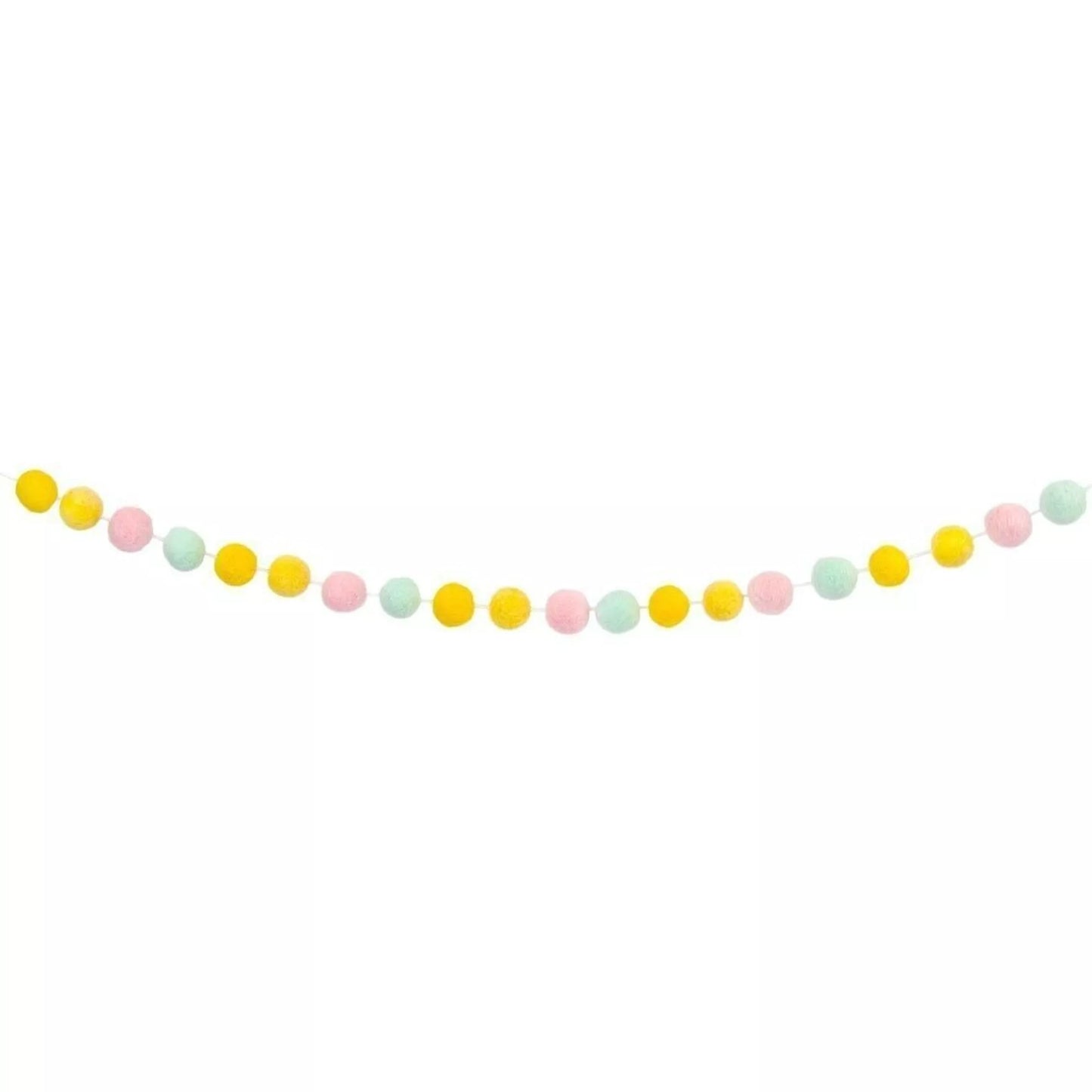 Pastell-Pom-Pom-Girlande aus Filz – Frühlingshafte Osterdeko
