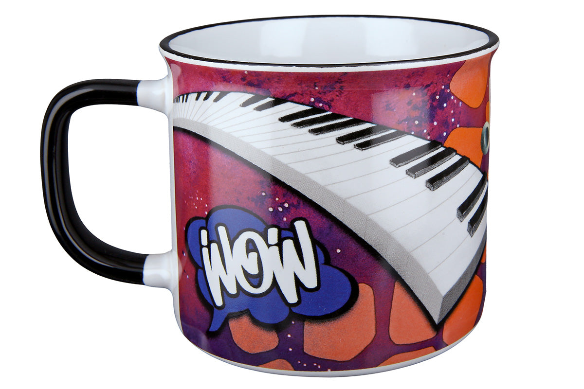 Pop-Art Tasse „HELLO“ – Retro Style mit Würfeln & Pop-Art-Motiv