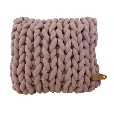 Knotenkissen - Grobstrick Kissen Cotton Tube