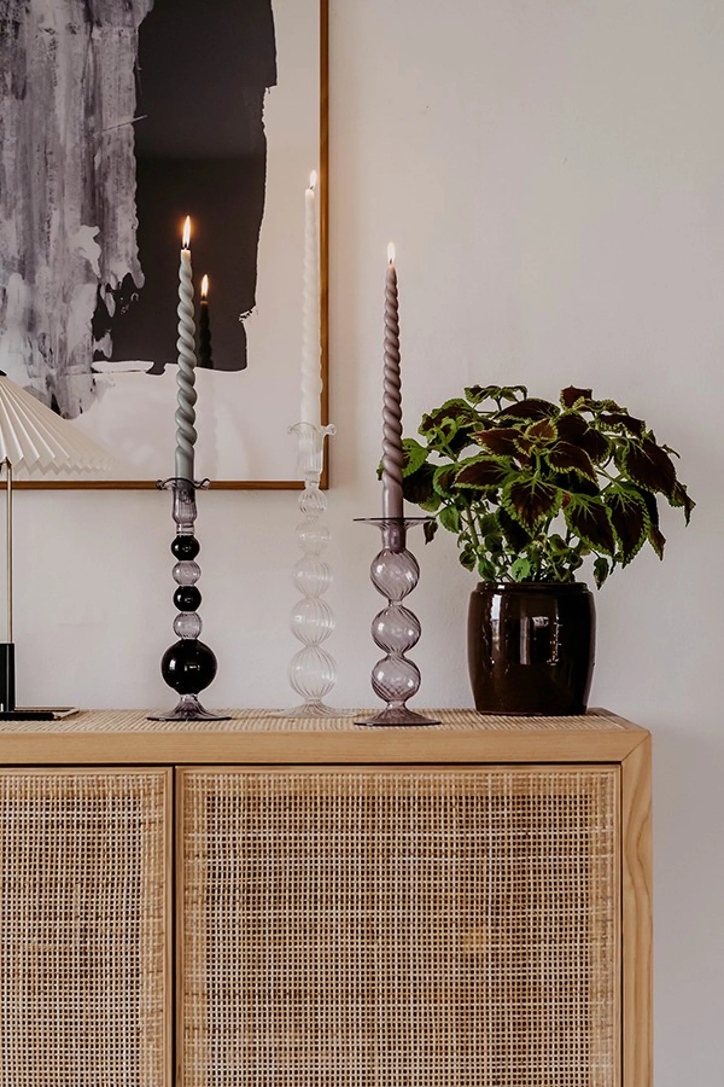 Moonlight Copenhagen – Kerzenständer „Wirbel Nr. 1“ aus mundgeblasenem Glas Kerzenhalter Moonlight Copenhagen