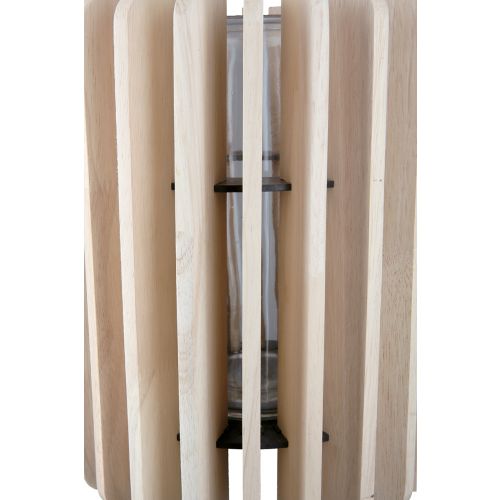 Windlicht aus Holz mit Glaseinsatz – Skandinavischer Stil trifft Gemütlichkeit