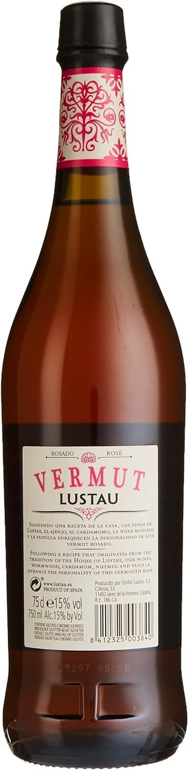 Lustau Vermut Rosé – Rosé Wermut aus Spanien – 15 % vol. – Aromatisch & Seidig