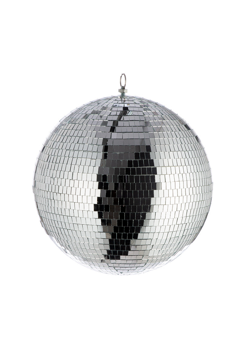 Dekokugel „Disco“ – silberfarbene Glitzerkugel Ø 10 cm