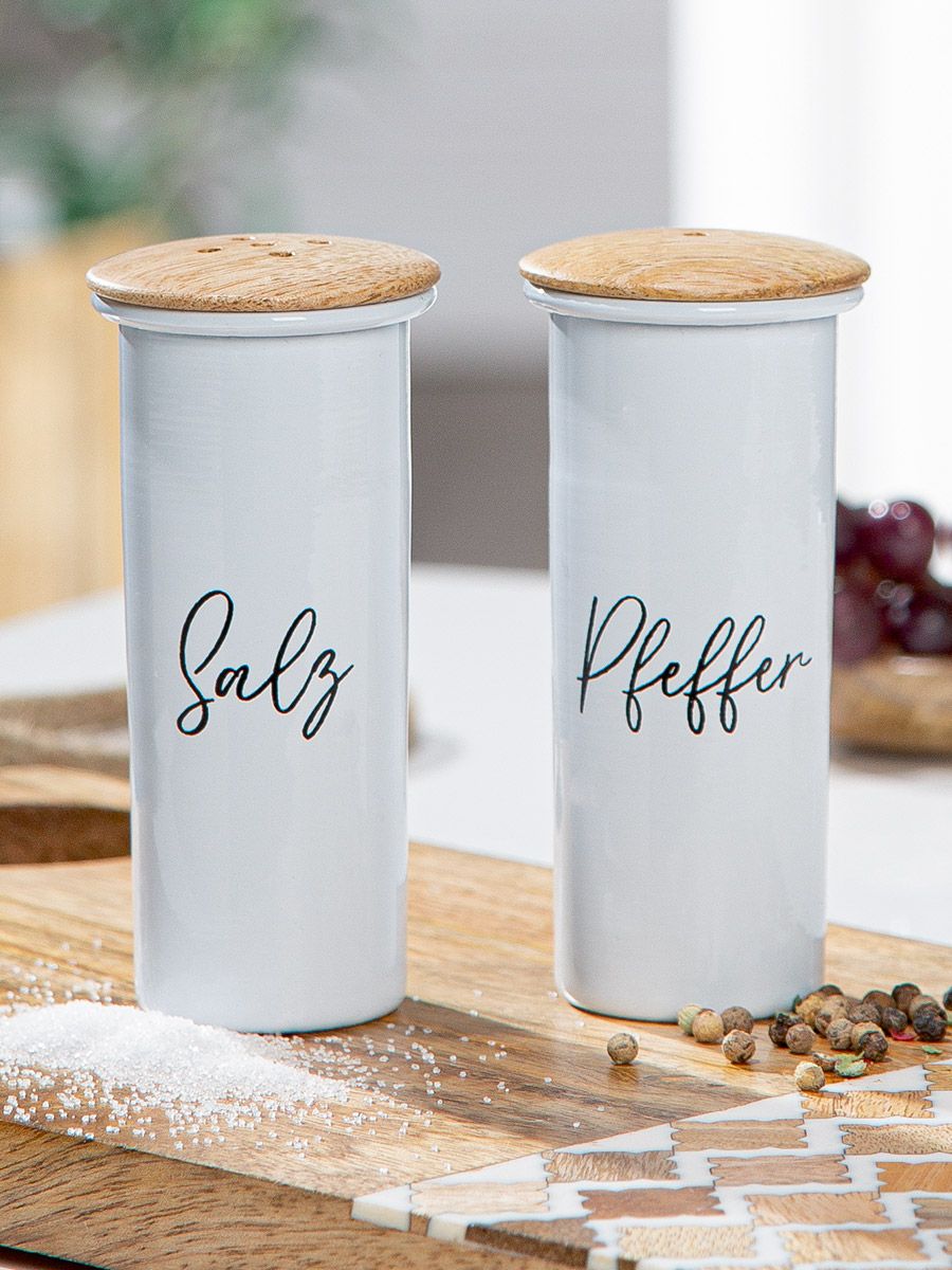 Scandi-Vibes für deine Küche: Salz & Pfeffer im minimalistischen Look Dose Das Zierwerk