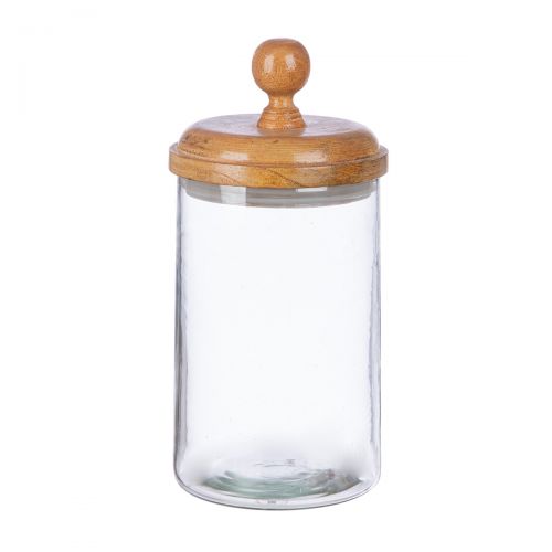 Kleines Vorratsglas mit Holzdeckel & Gummidichtung