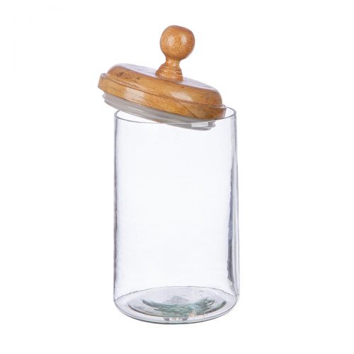 Kleines Vorratsglas mit Holzdeckel & Gummidichtung