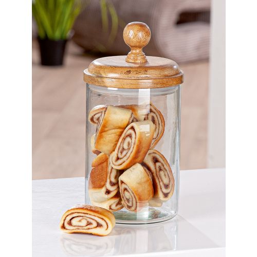 Kleines Vorratsglas mit Holzdeckel & Gummidichtung