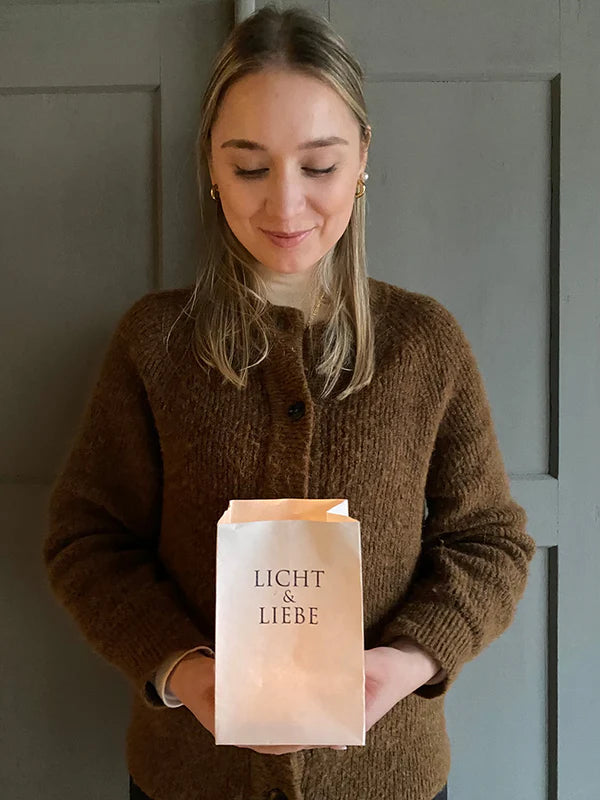 Lichttüte Licht & Liebe – handgestempelt