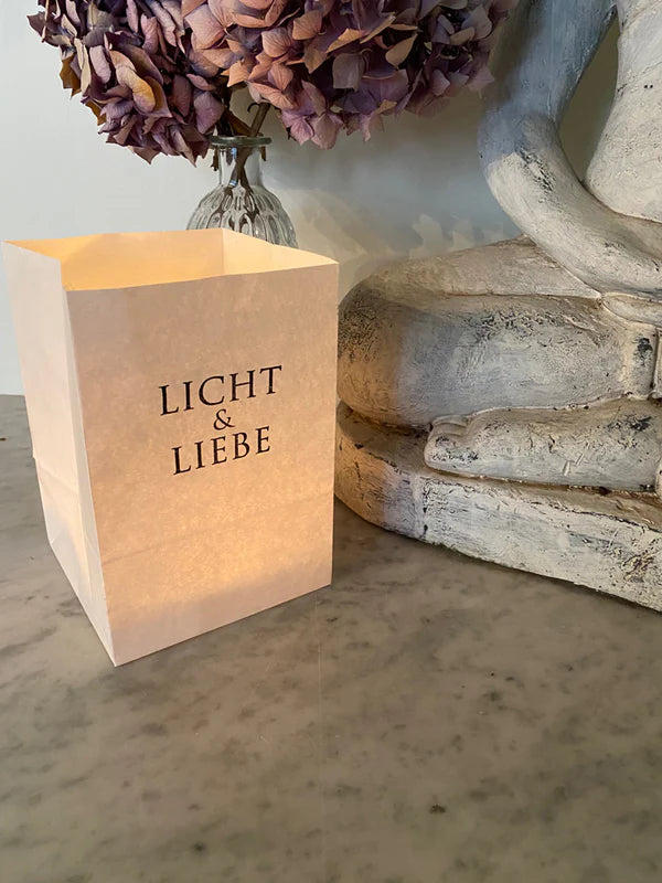 Lichttüte Licht & Liebe – handgestempelt