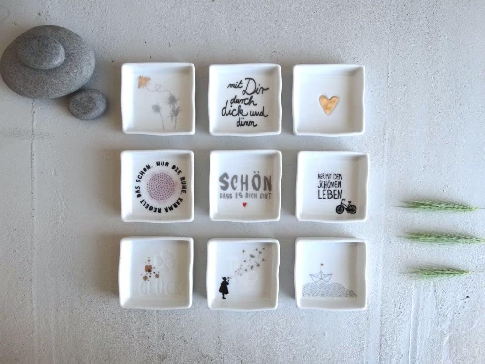 Wunschschälchen „Her mit dem schönen Leben“ – Mini-Schale aus Porzellan von Good Old Friends