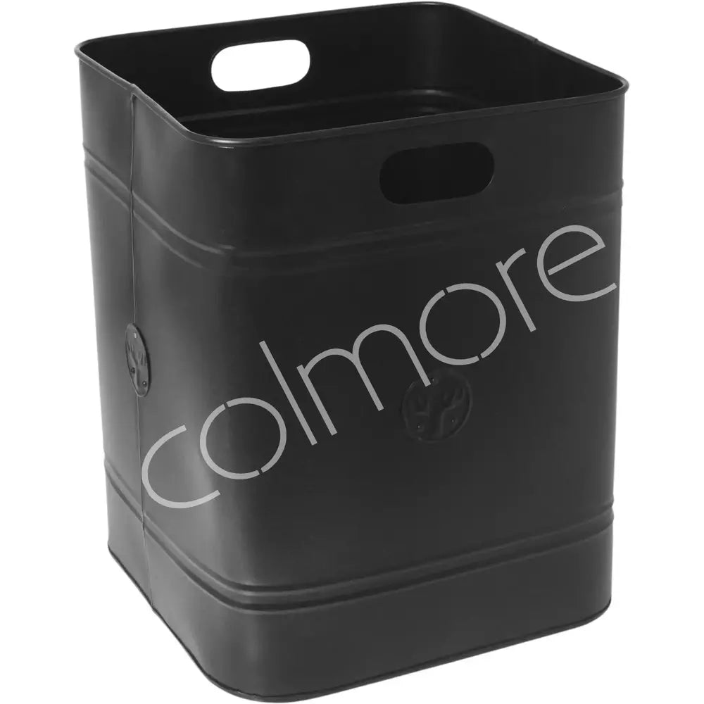 Metallkorb mit Elch-Prägung – Matt Schwarz, 34x34x57 cm Korb Colmore