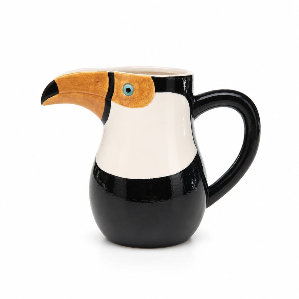 Karaffe „Vogel“ – Tukan aus Keramik, 24 cm Karaffe Das Zierwerk