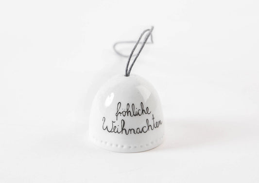 Porzellanglocke „Fröhliche Weihnachten“