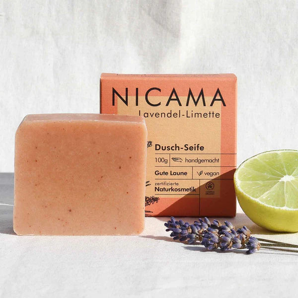 NICAMA Dusch-Seife Lavendel-Limette | Handgemachte Naturkosmetik