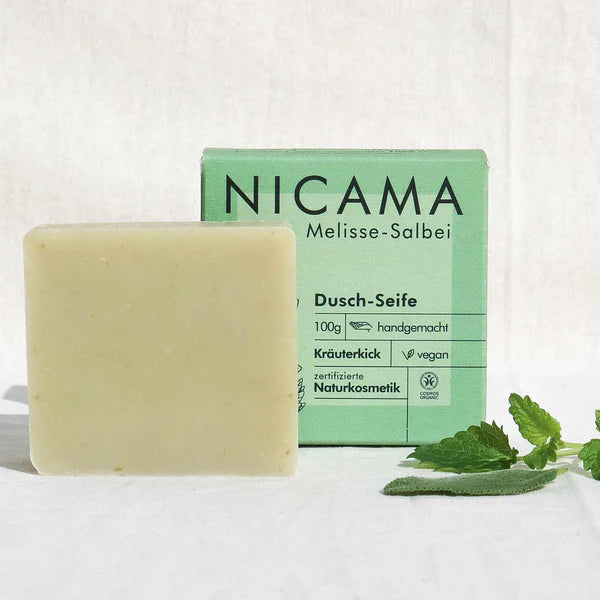 NICAMA Dusch-Seife Melisse-Salbei | Handgemachte Naturkosmetik