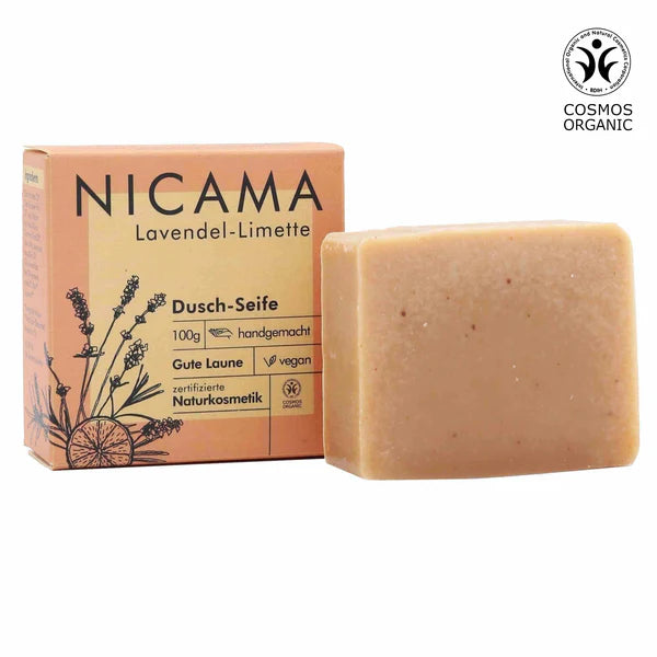 NICAMA Dusch-Seife Lavendel-Limette | Handgemachte Naturkosmetik