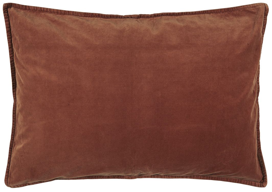 IB Laursen Kissenhülle „Rost“ 50x70 cm – Samt-Kissenbezug in Rostrot, edel & weich