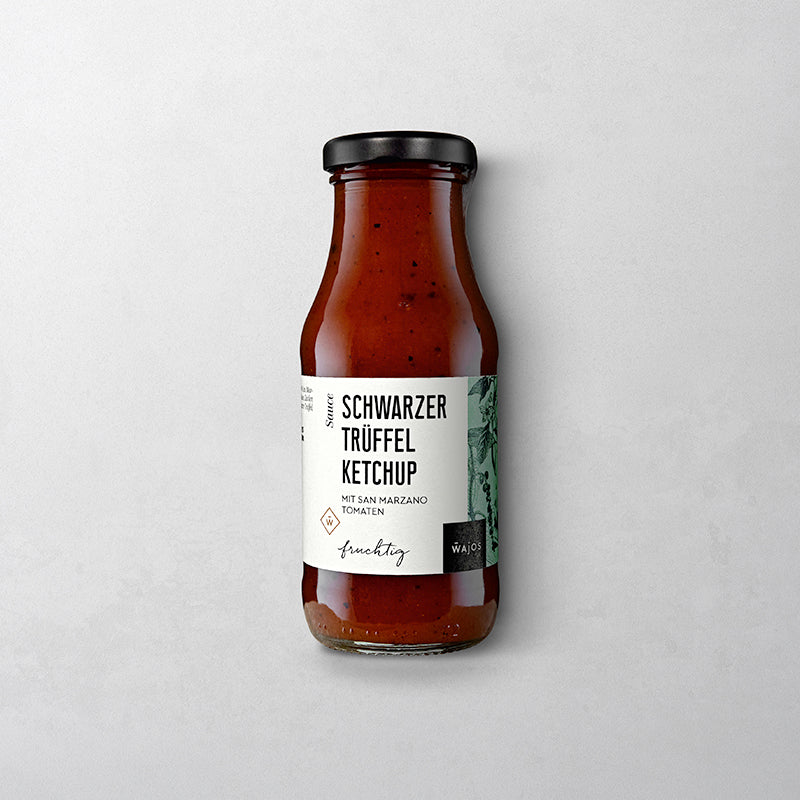 Schwarzer Trüffel Ketchup mit San Marzano Tomaten
