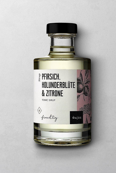 Pfirsich, Holunderblüte & Zitrone - Tonic Sirup Sirup Wajos