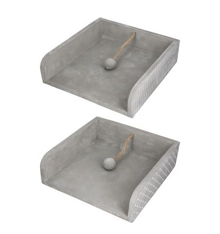 Serviettenhalter „Arts“ grau mit Streifen Serviettenhalter Gilde