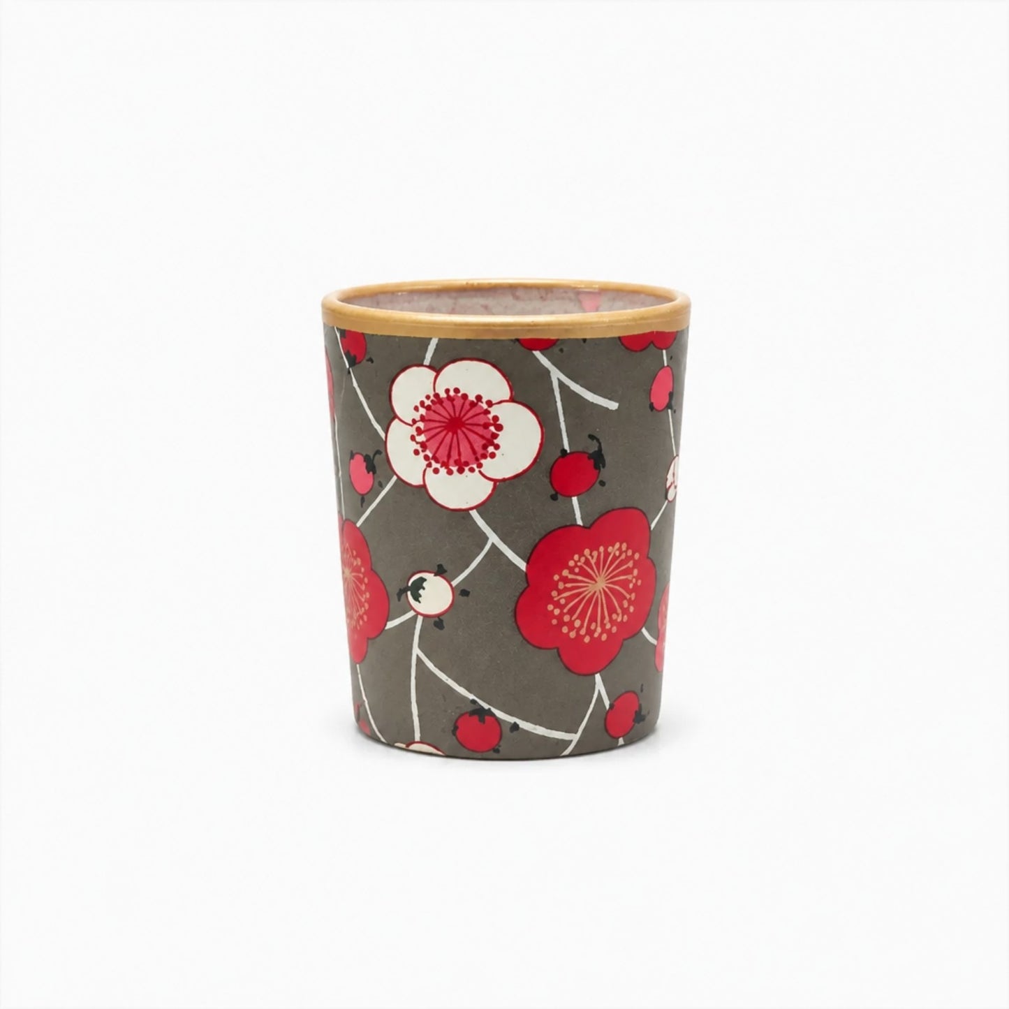 Teelichthalter Plum Blossom – Handgefertigtes Glas mit Chiyogami-Papier Windlicht Lili's Loft