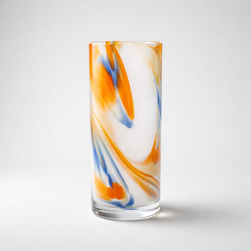 Glasvase „Color Flow“ – moderne Designvase mit Farbspiel Vase Das Zierwerk