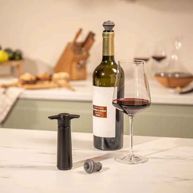 Vacu Vin Weinstopfen 2er-Set – Grau