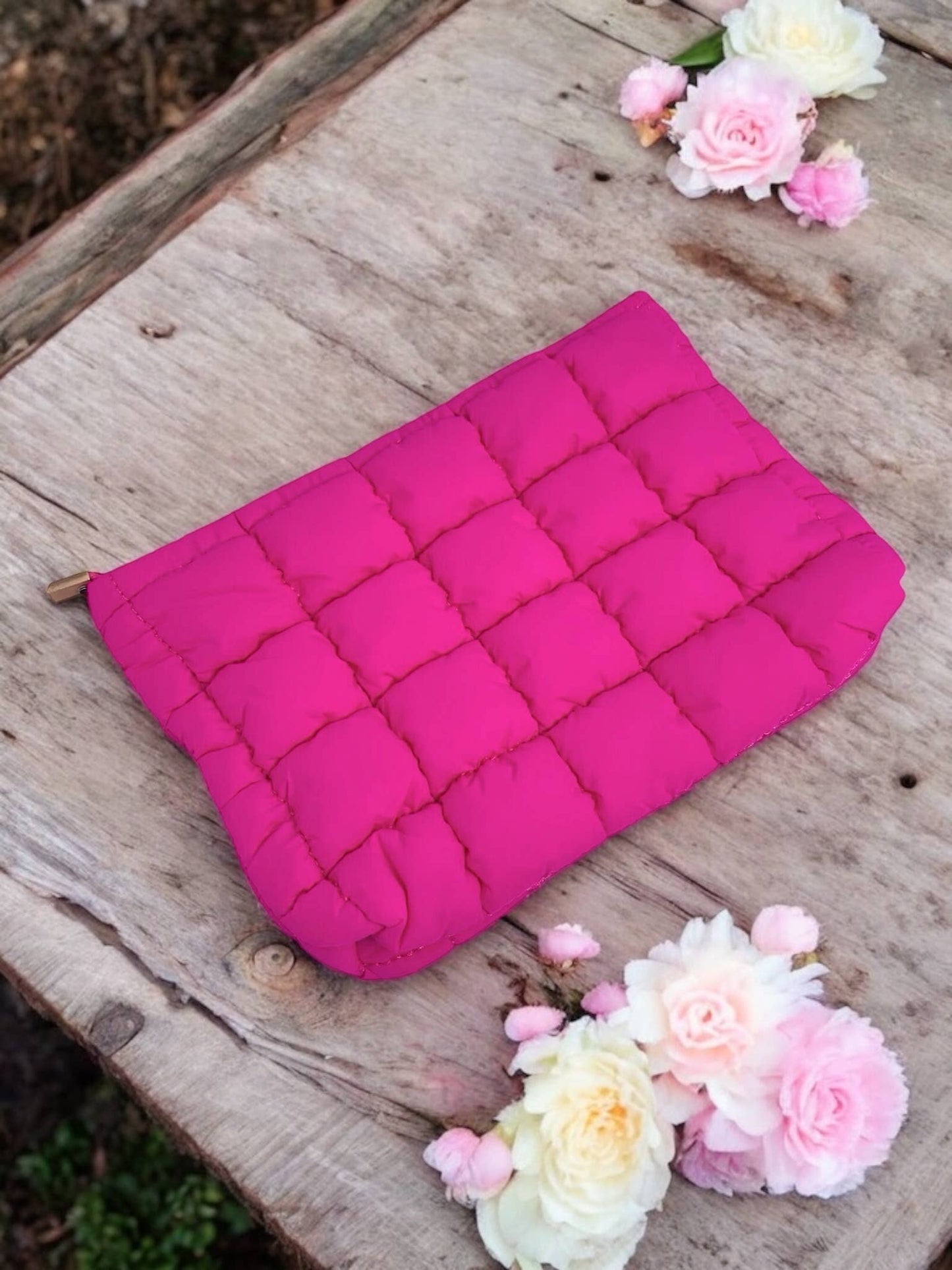 Gesteppte Schminktasche in Pink – soft & stylisch für jeden Tag