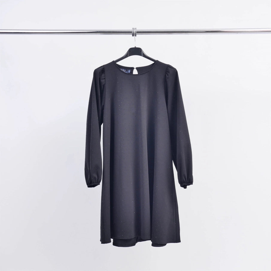 Glitzerndes Paillettenkleid – Schwarz | Elegant & bequem