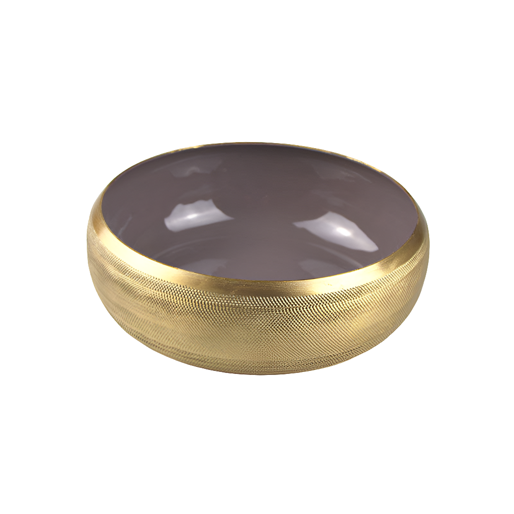 Schale Gold-Flieder mit Emaille – 24 x 8 cm