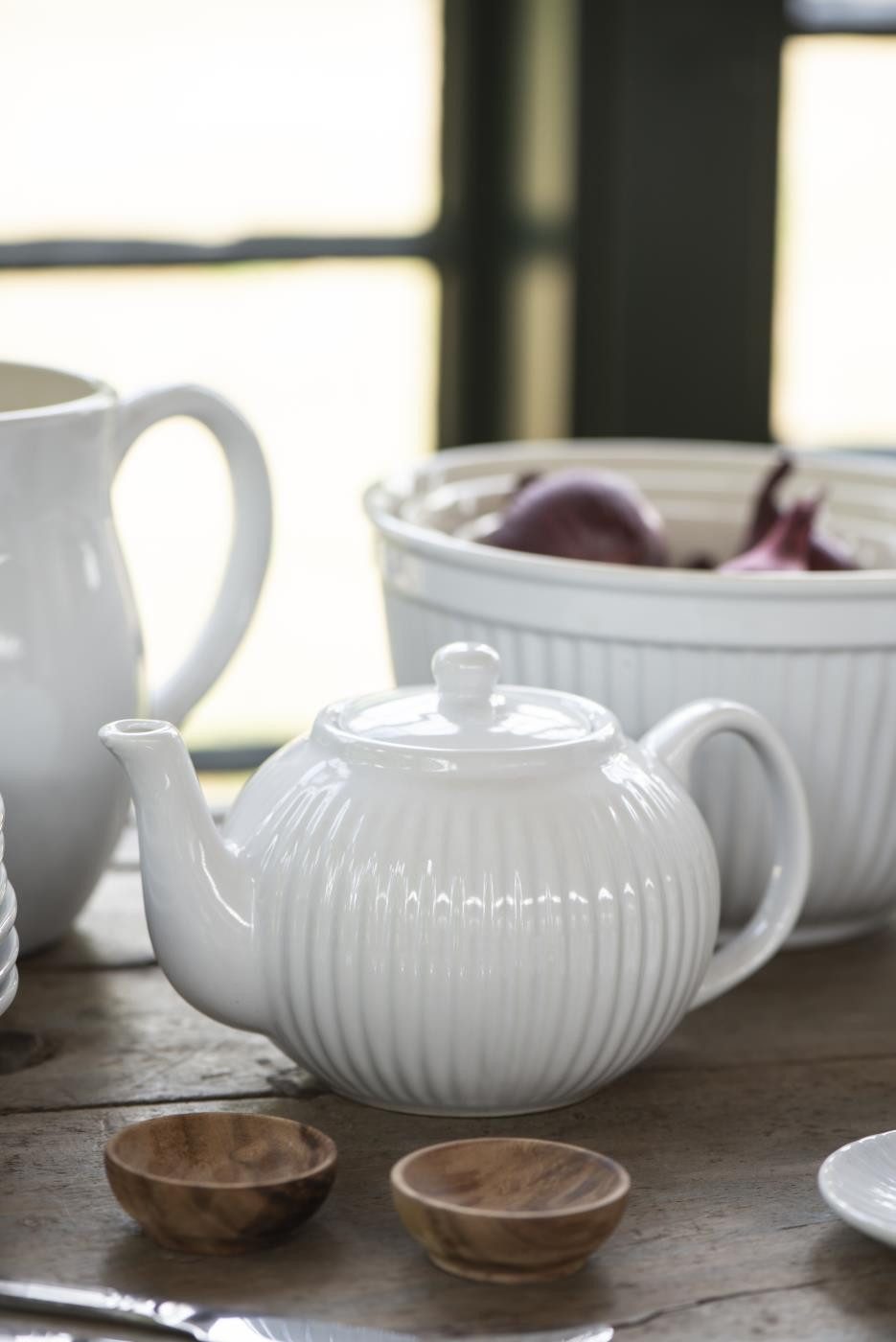 IB Laursen Teekanne Mynte Pure White im Landhausstil