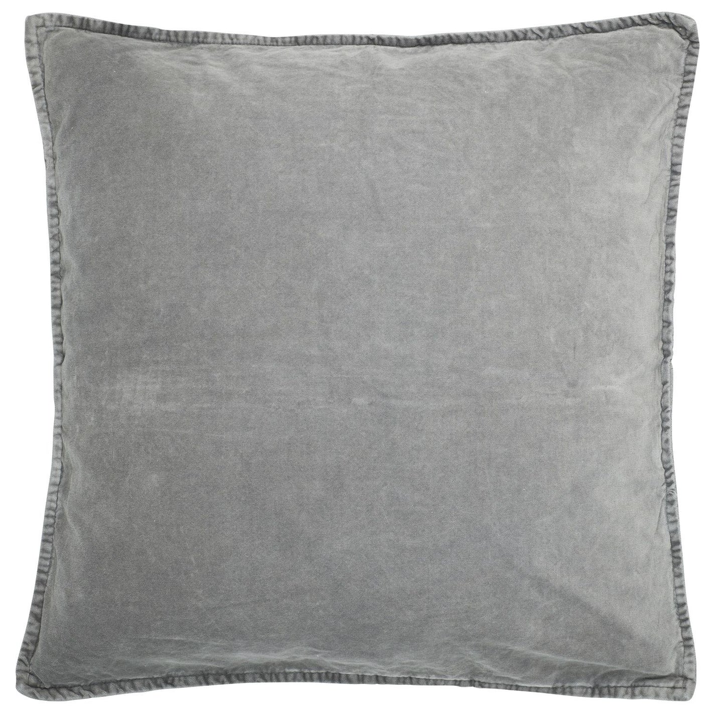 Kissenhülle "Smoke" Samt Grau 50x50 cm – IB Laursen, mit Reißverschluss, waschbar Kissen Ib Laursen