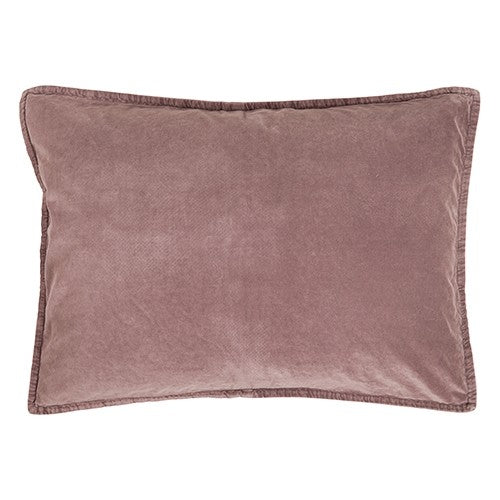 IB Laursen Kissenhülle „Malva Rosa“ 50x70 cm – Samt-Kissenbezug aus Baumwoll-Velours in Altrosa