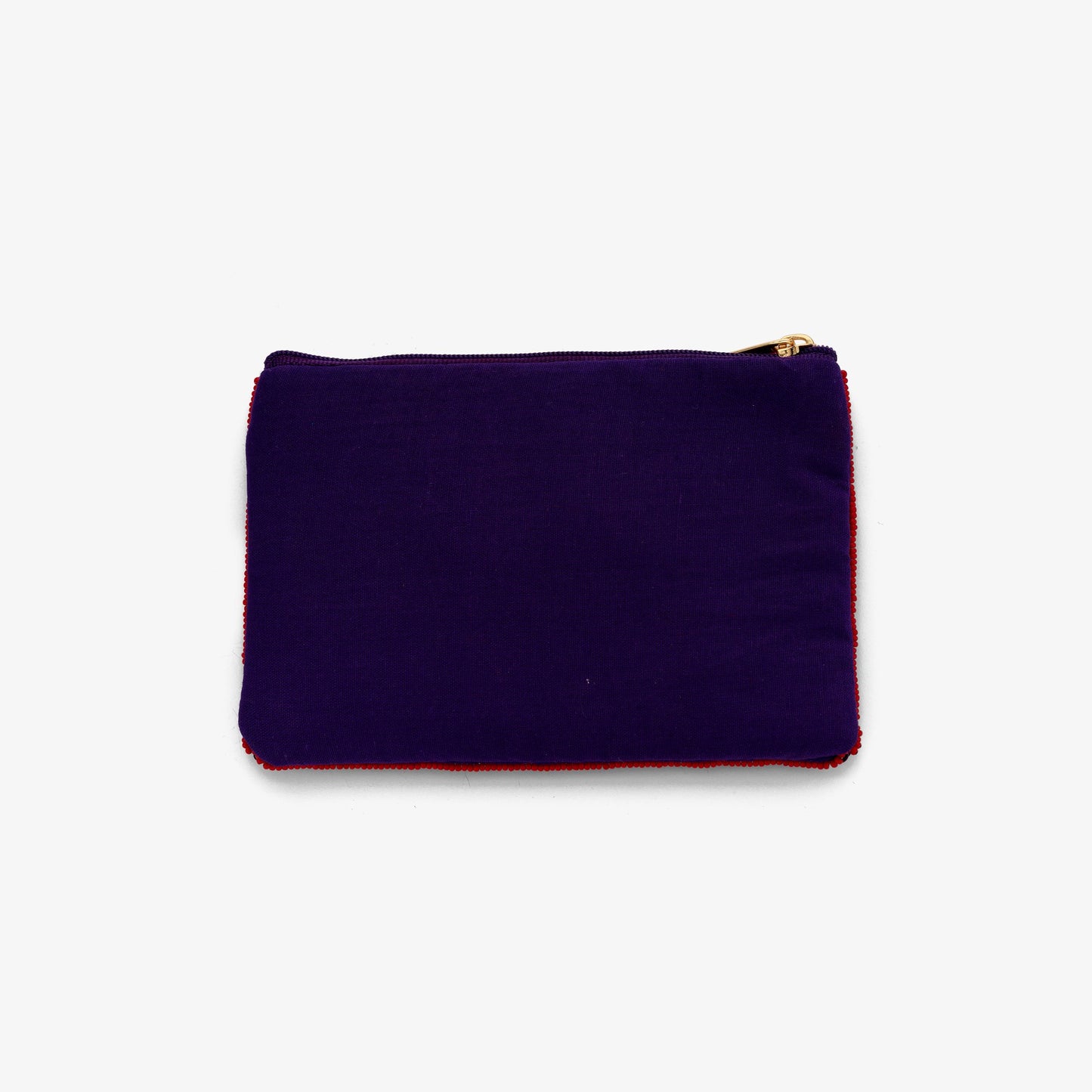 Kleine Pouch in Lila mit Herzmotiv, Perlen & Pailletten